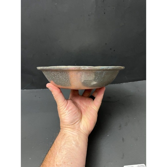 Vintage Cast Aluminum Bowl with Scene of Momma Bunny and Her Babies Playing - Picture 4 of 6